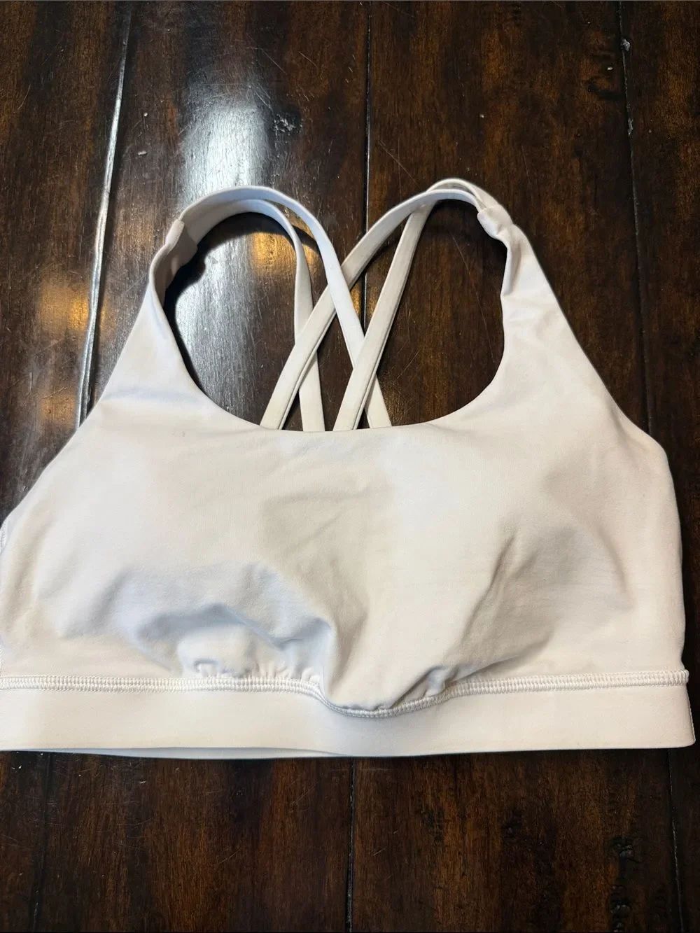 lululemon athletica Pale Beige Crisscross Sports Bra